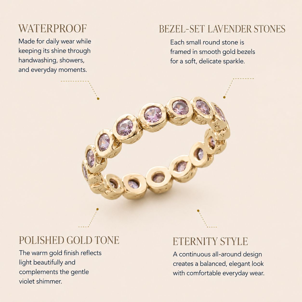 Round Stone Eternity Ring