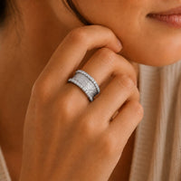 Crystal Edge Textured Band