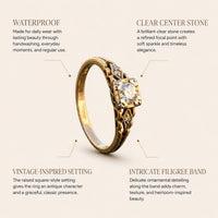 Vintage Gold Filigree Ring
