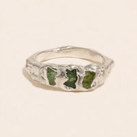 Triple Green Gemstone Ring