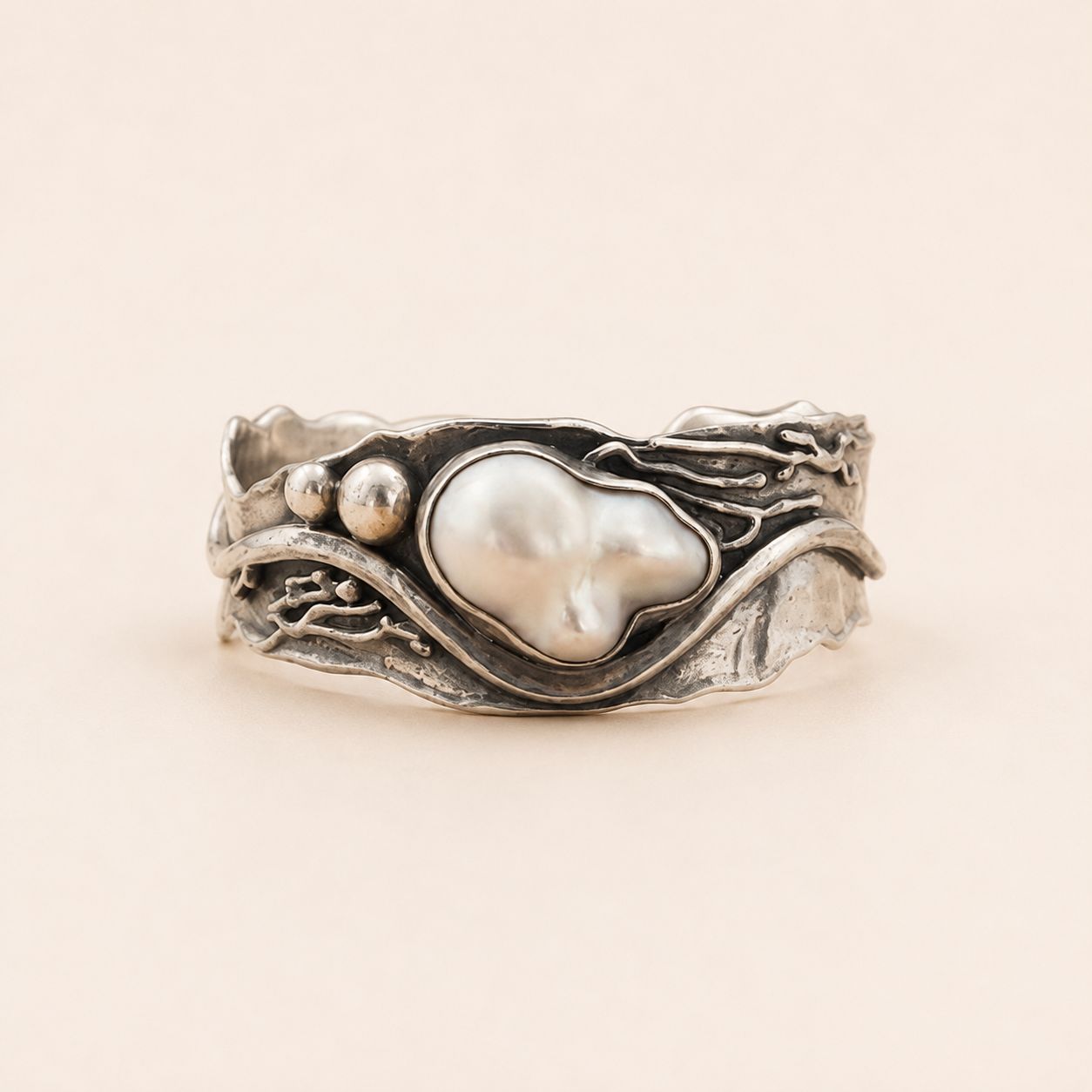 Baroque Pearl Silver Cuff