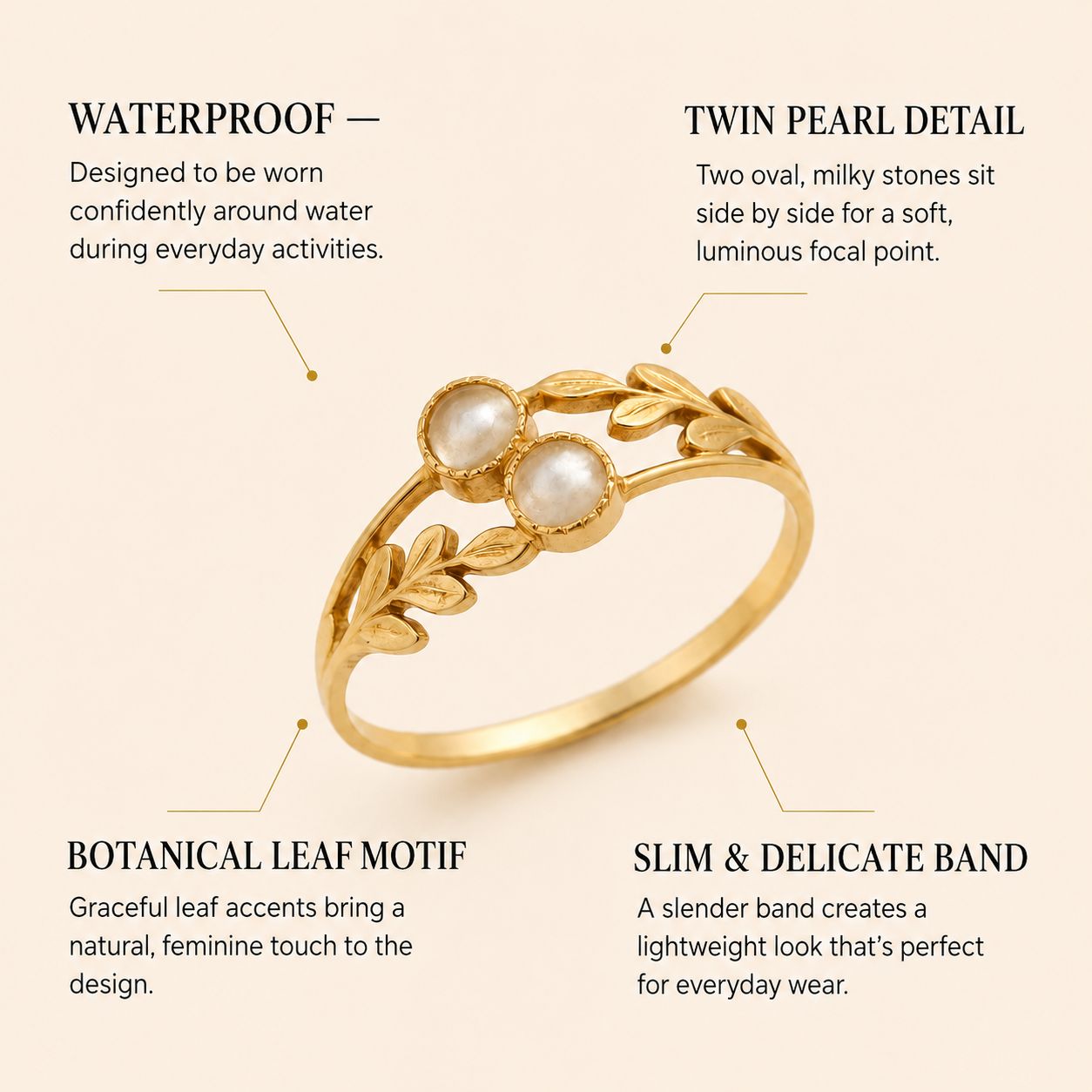 Golden Olive Ring
