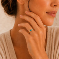 Turquoise Bar Gemstone Ring