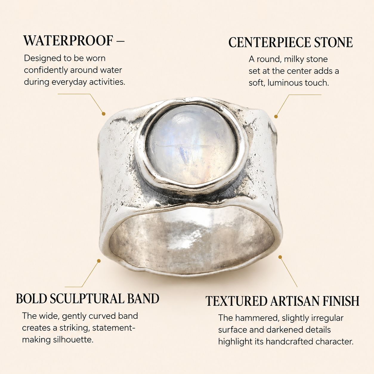 Luna Moonstone Ring