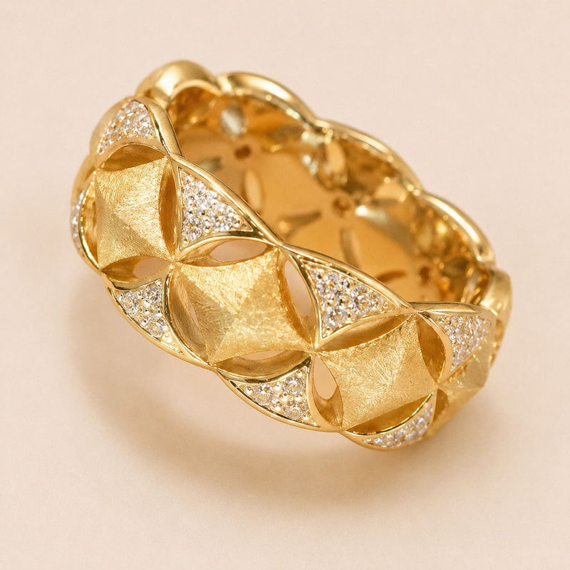 Crystal Accent Blossom Ring