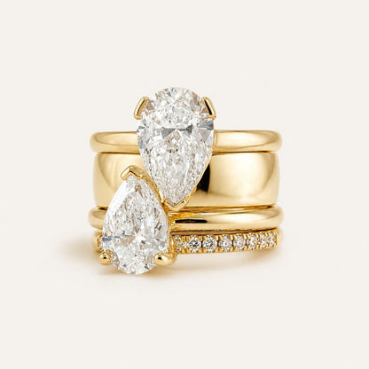 Zirconia Drop Ring Set