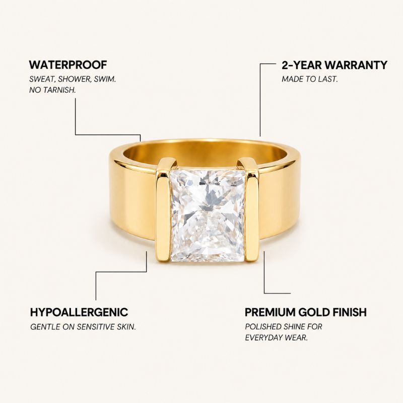 Vintage Gold Crystal Ring