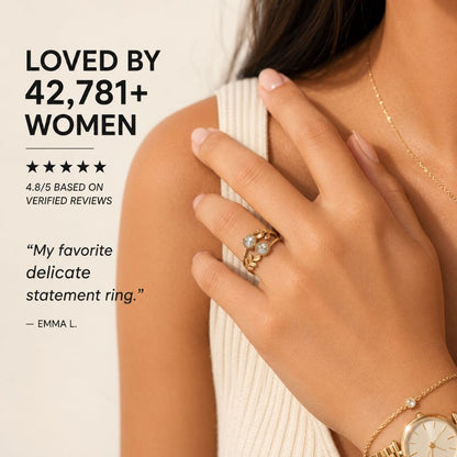 Moonstone Leaf Ring