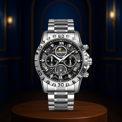 Rex | Opulent Chronograph Watch with Sleek Metal Band