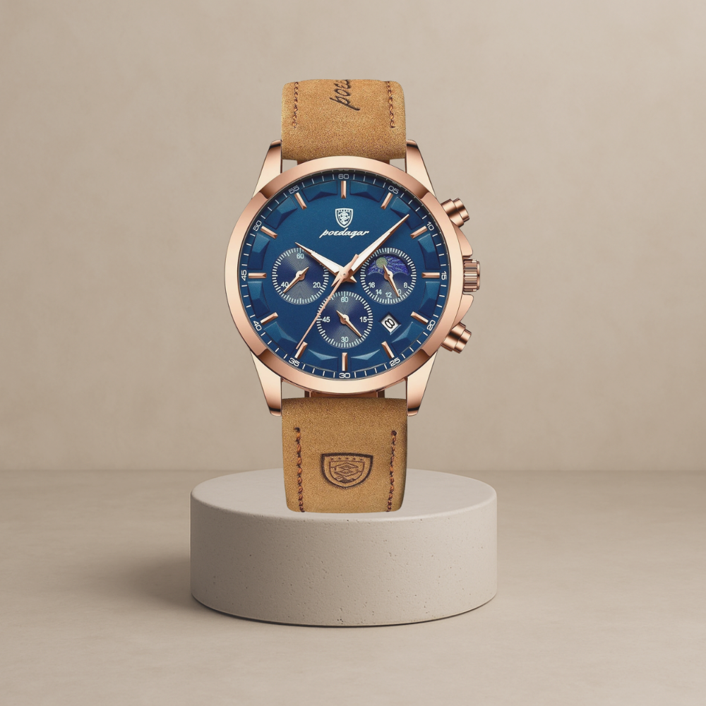 Men's waterproof chronograph watch