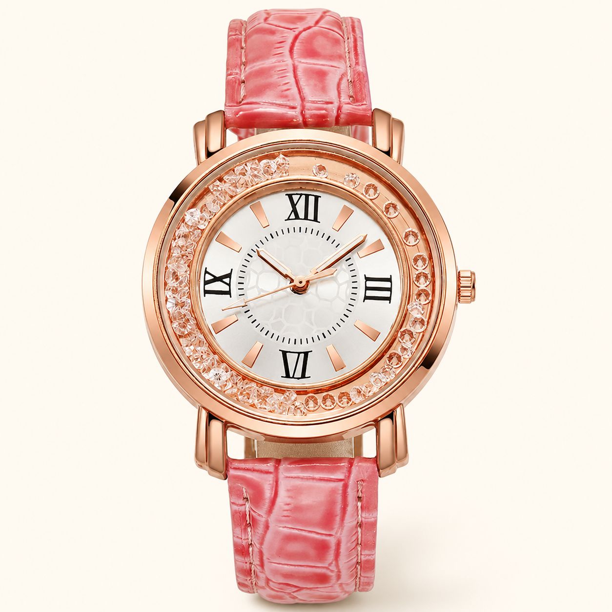 Crystal Accented Roman Numeral  Watch