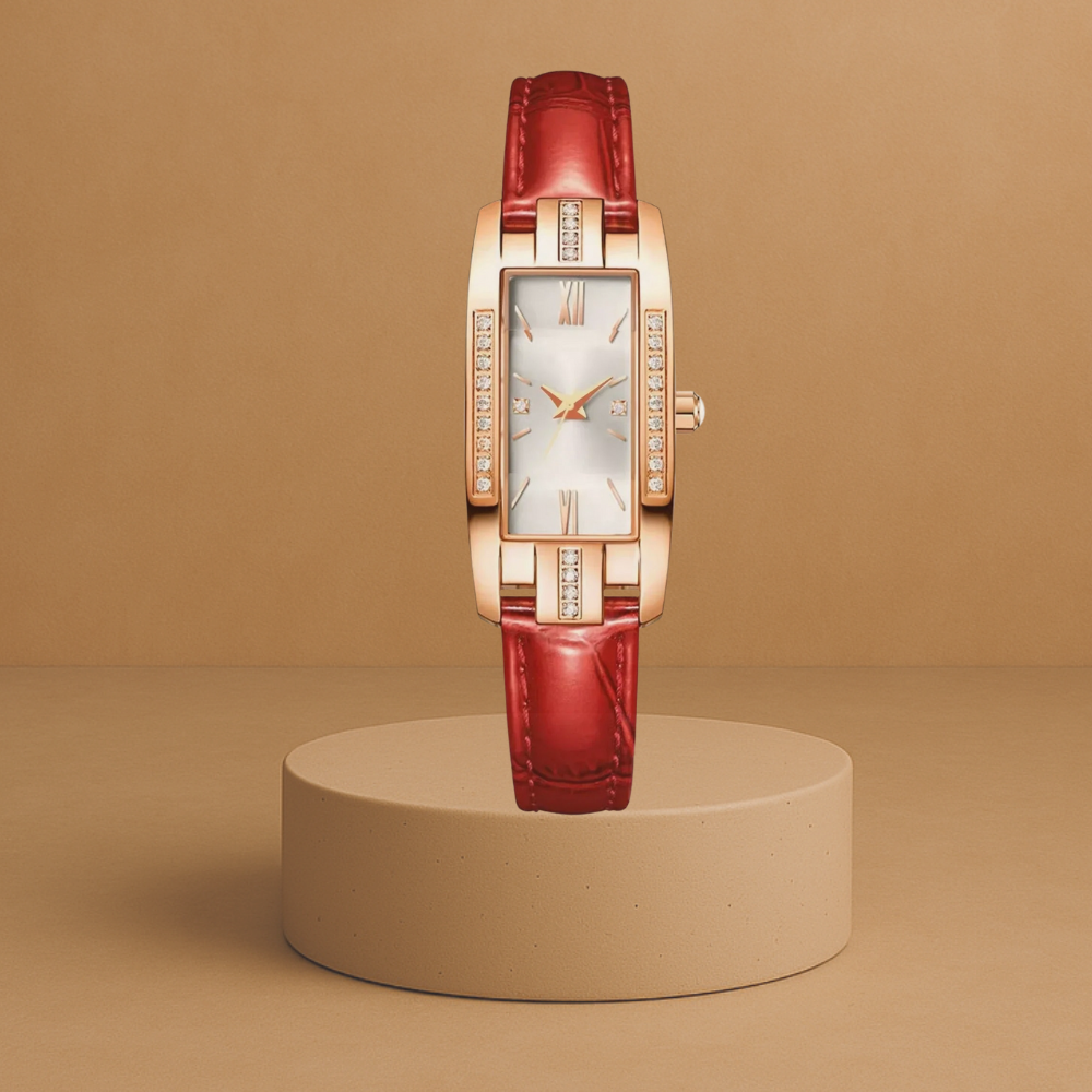 Elegant square luxury watch for women