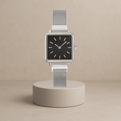 Noa - Elegant clock with square case