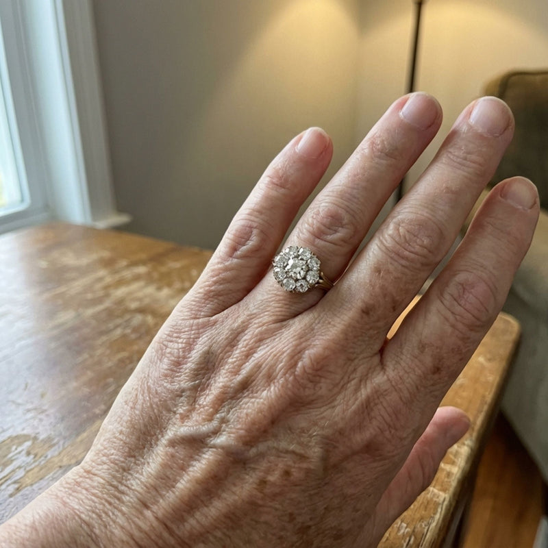 Vintage Crystal Ball Ring