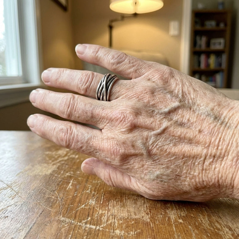 Vintage Silver Plated Layered Ring