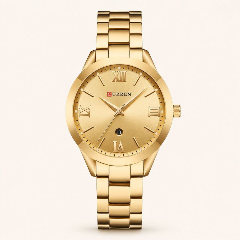 Classic Gold Stainless Steel Watch