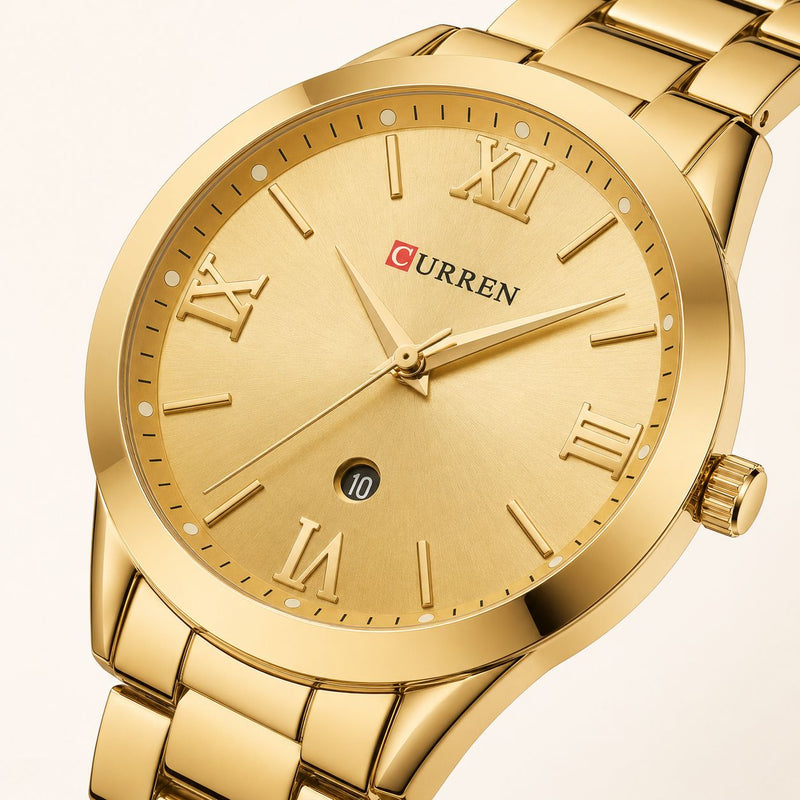 Classic Gold Stainless Steel Watch