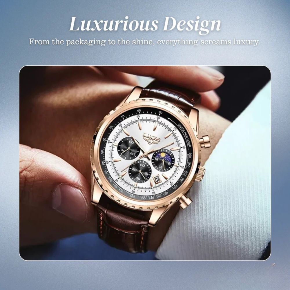 Leo | Elegant Chronograph Moon Phase Watch