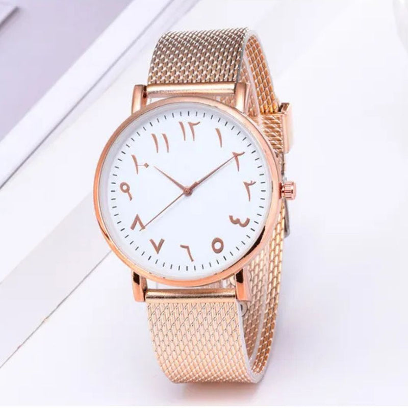 Creative Quartz Watches Couple Watches Digital Mesh Band