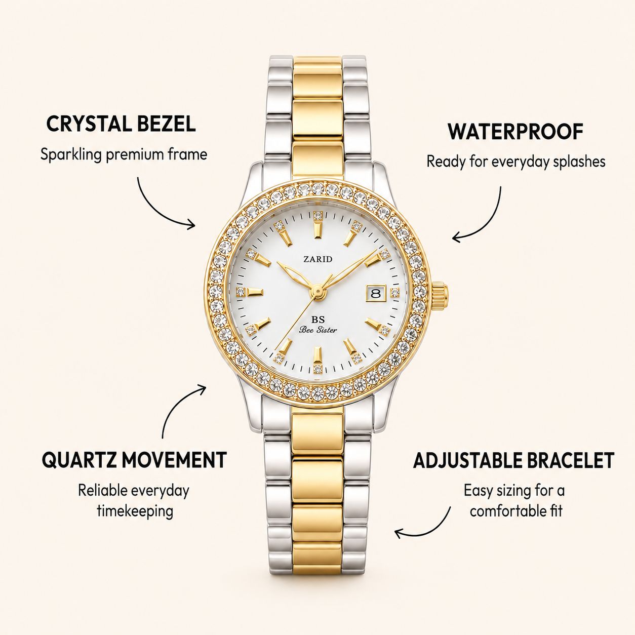 Quartz Watch With Diamonds