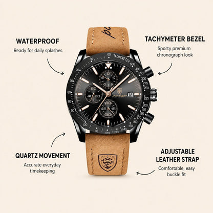 Chronograph  Versatile Men Watch