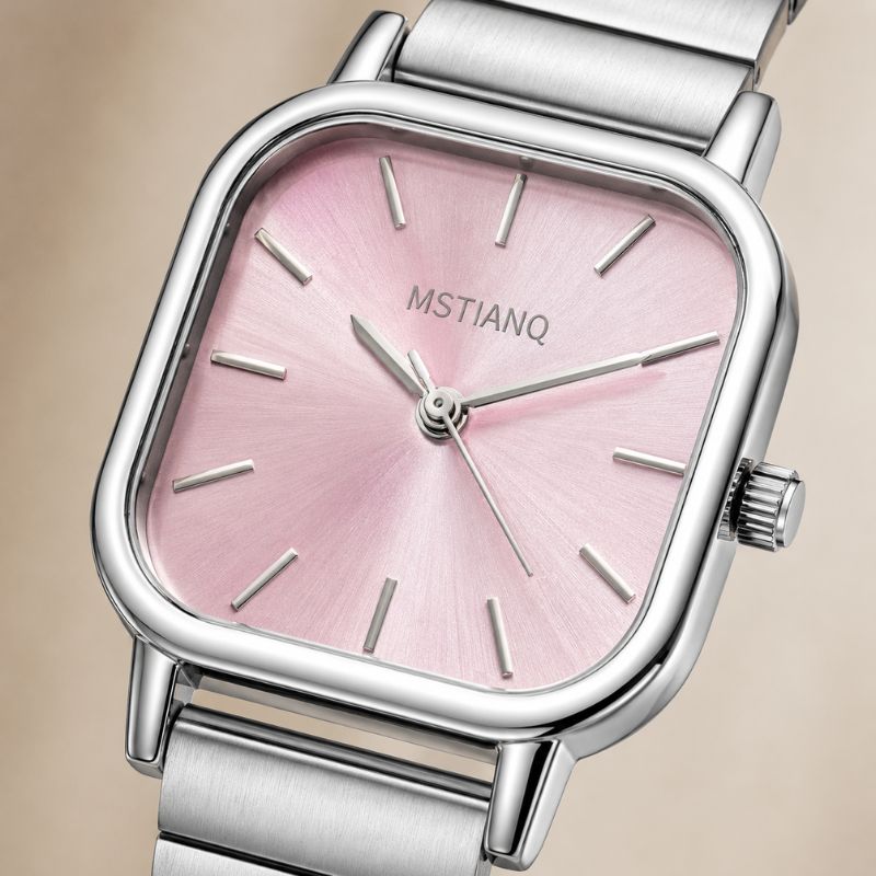 Square Dial Steel Bracelet Watch