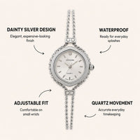 Dainty Double-Chain Quartz Watch