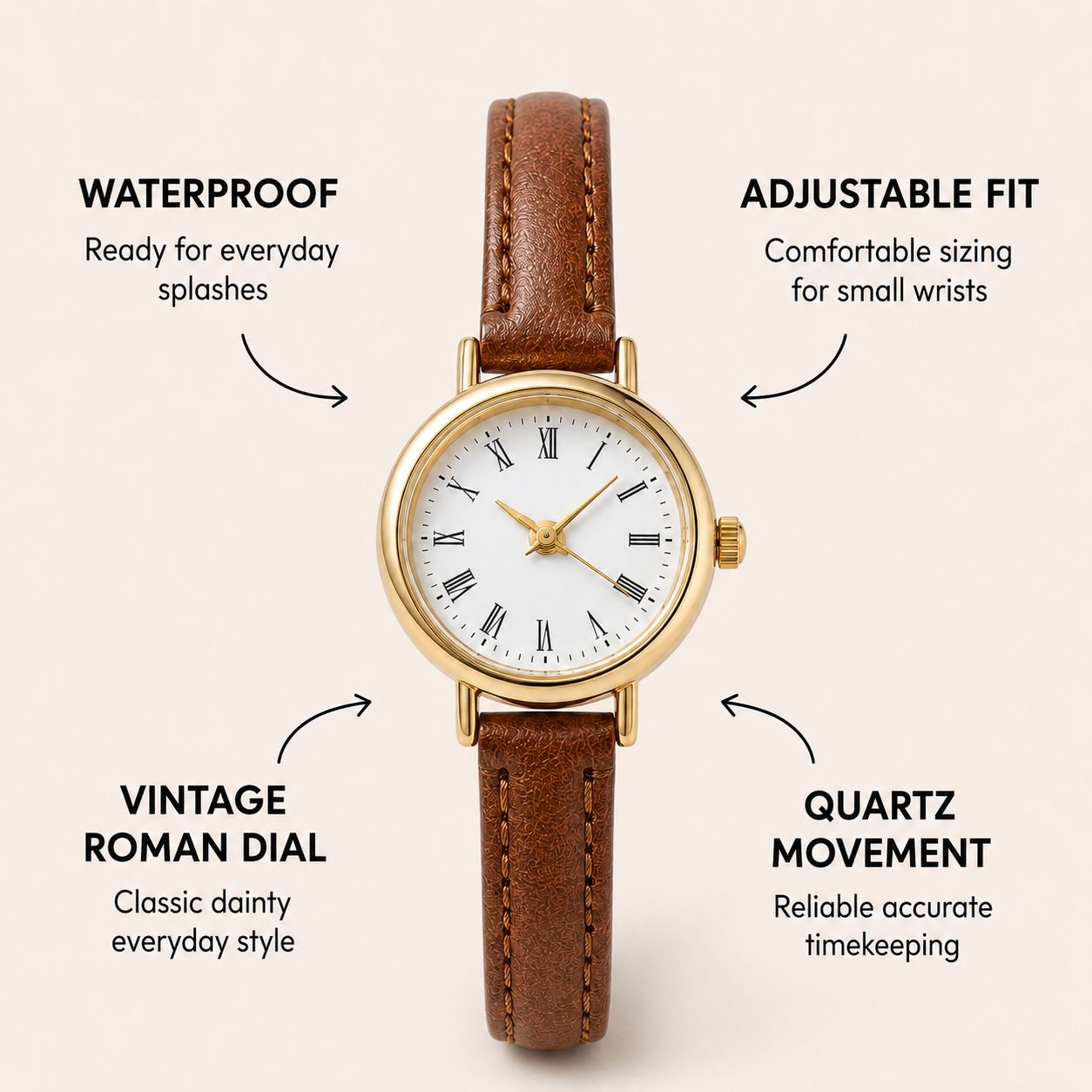 Alloy Belt Watch