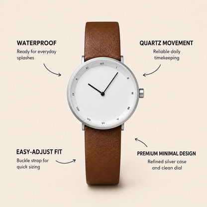 TimeEssence Luxury leather watch