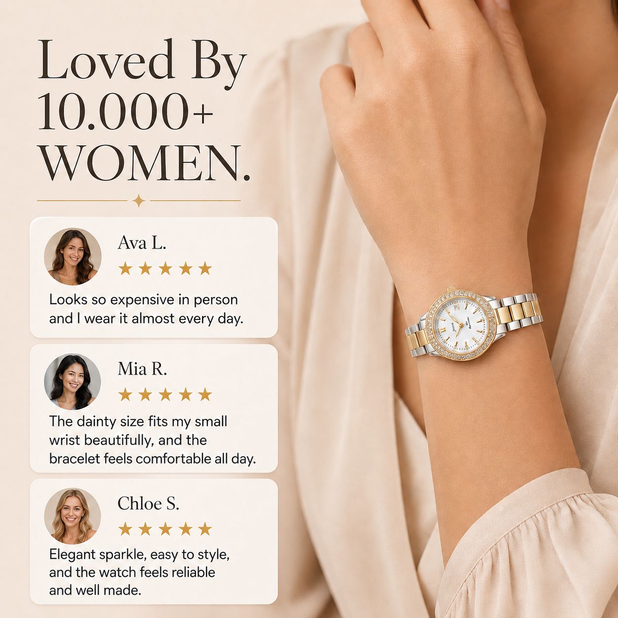 Quartz Watch With Diamonds