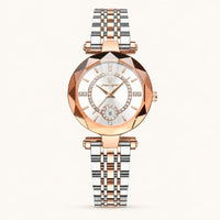 Diamond Accented Dial Two-Tone Quartz Watch