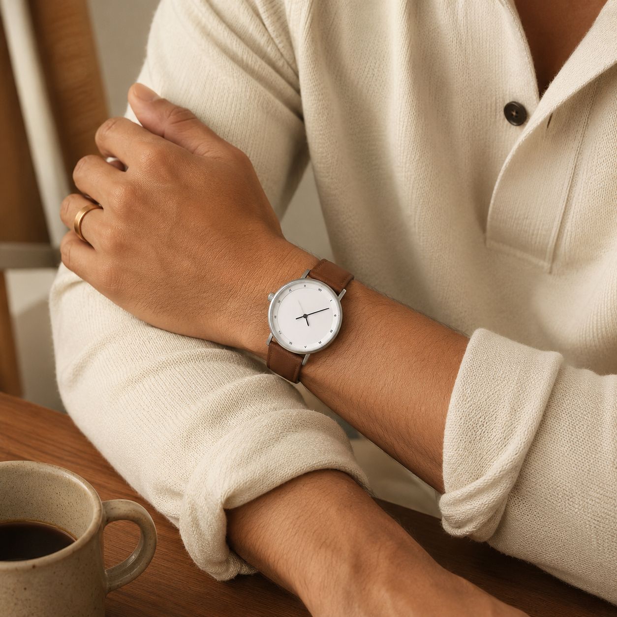 TimeEssence Luxury leather watch