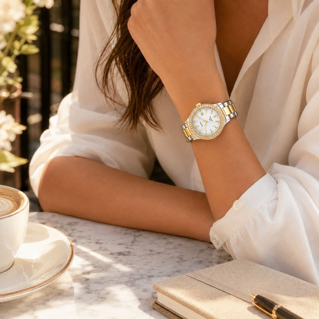 Quartz Watch With Diamonds