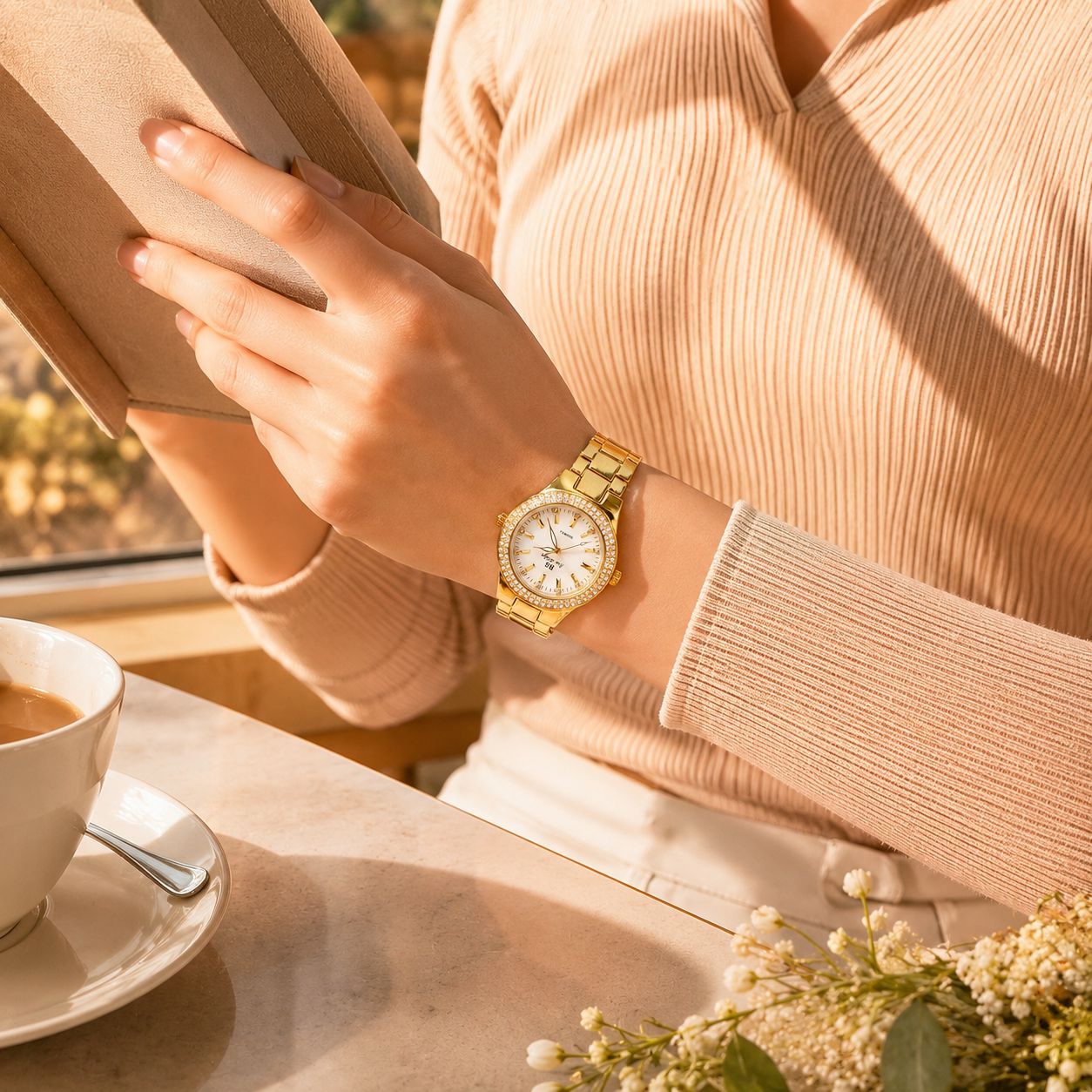 Quartz Watch With Diamonds