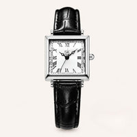 Square Roman Numeral Leather Watch