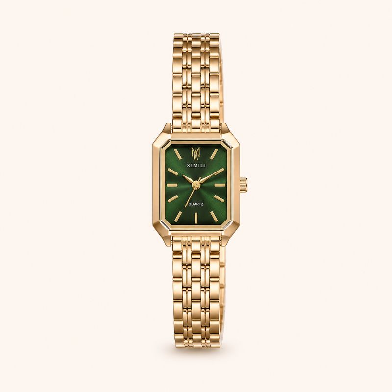 Crystal Women’s Watch with Emerald Dial