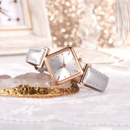 Zeira | Square head quartz watch set