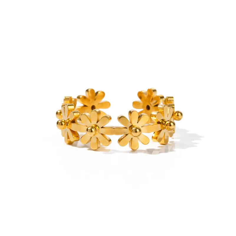 Vintage Gold Little Flower Ring