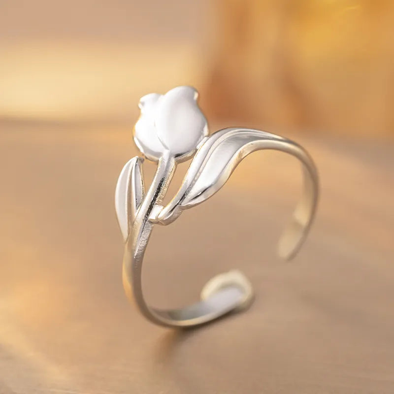 Vintage Flower Rose Ring