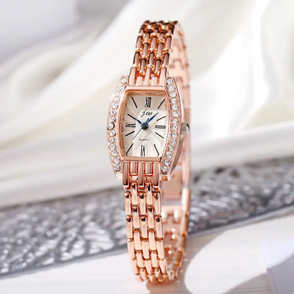 Elegant Square Jewelry Watch – Women