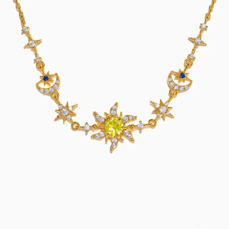 Vintage Celestial Sun Moon Star Charm Bracelet