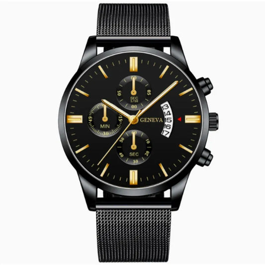 Adrian | Premium Watch – Mesh Band Quartz, Modern & Elegant