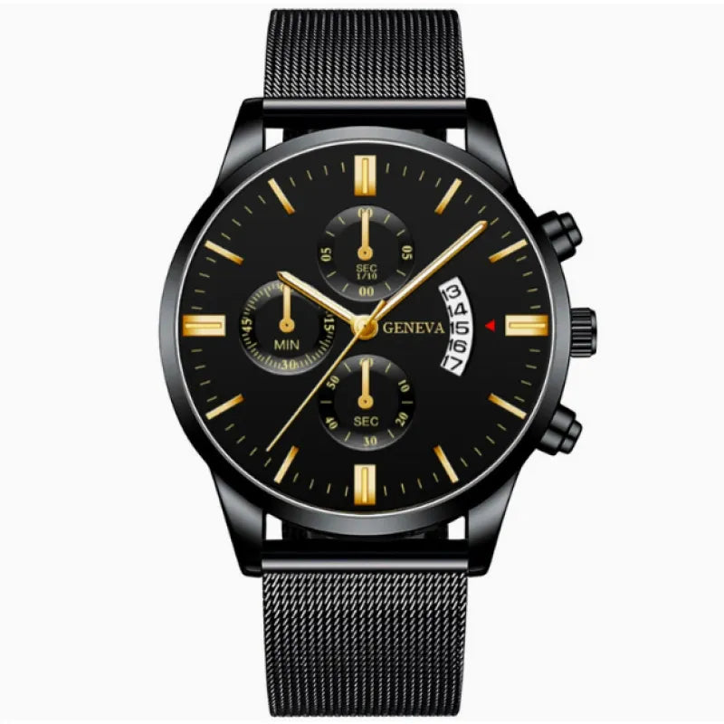 Adrian | Premium Watch – Mesh Band Quartz, Modern & Elegant