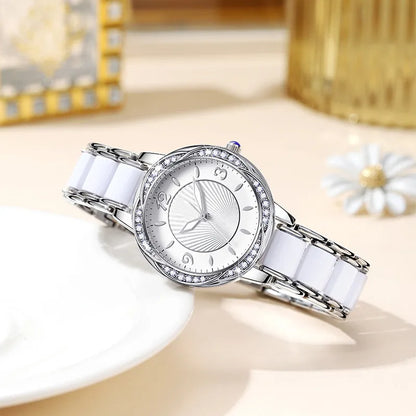 Elegant Women’s Ceramic Bracelet Quartz Watch