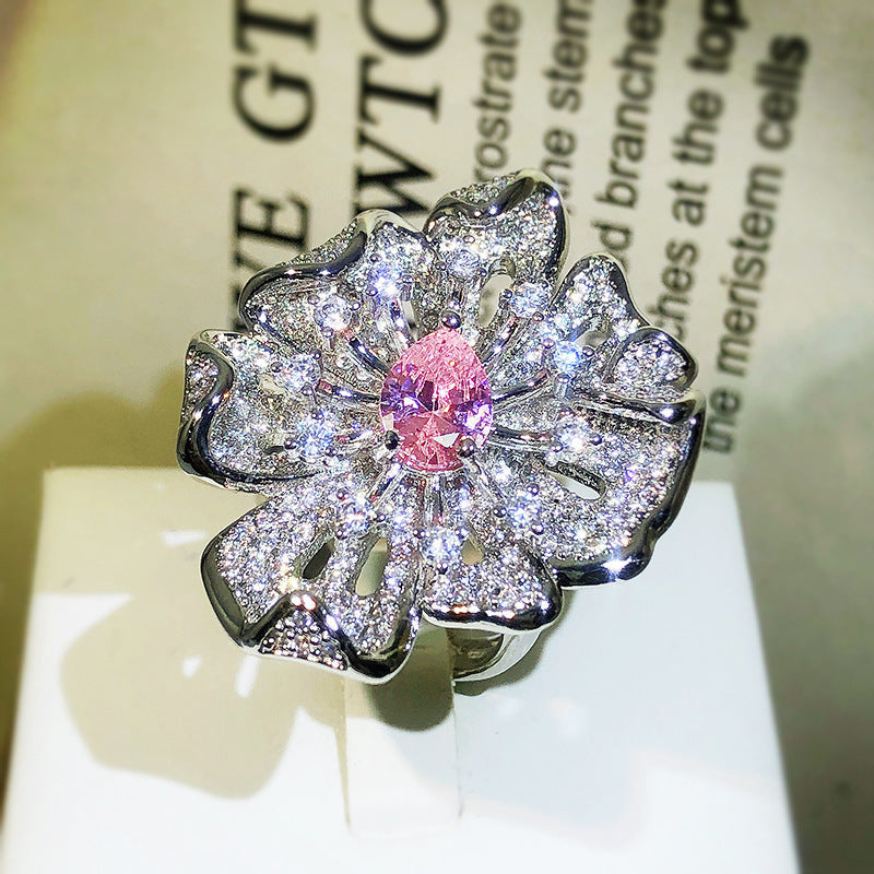 Vintage Diamond Flower Ring