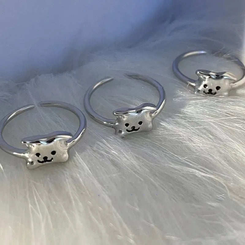 Cute Puppy Statement Ring
