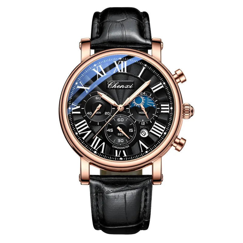 Luxury Multifunction Men’s Waterproof Business Watch