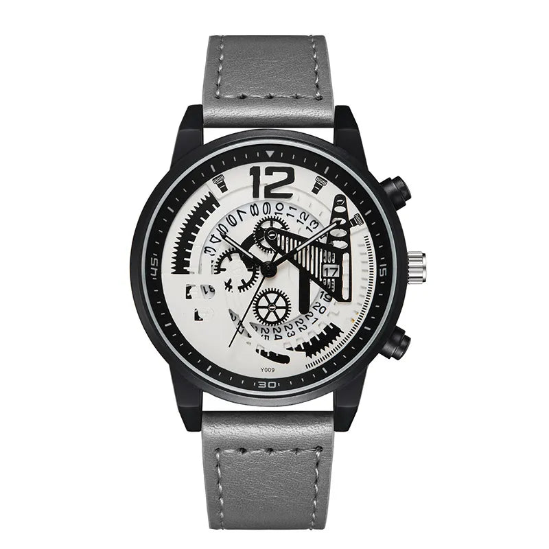 Luxury Hollowed-Out Mechanical Watch with Calendar – Fashion Automatic Timepiece