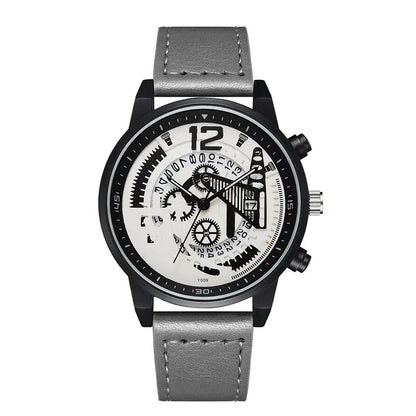 Luxury Hollowed-Out Mechanical Watch with Calendar – Fashion Automatic Timepiece