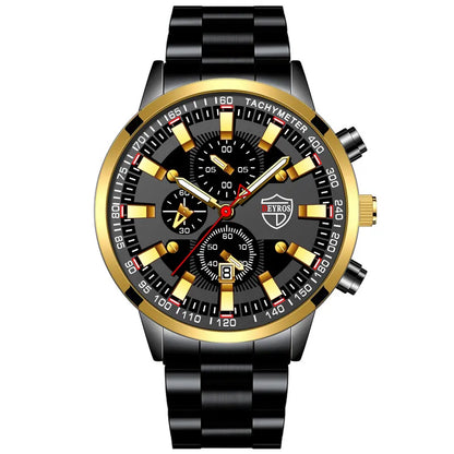 Men’s Quartz Wristwatch – Luminous, Durable Stainless Steel